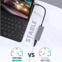 USB C auf Giganit Ethernet Adapter Typ C auf RJ45 Netzwerkadapter