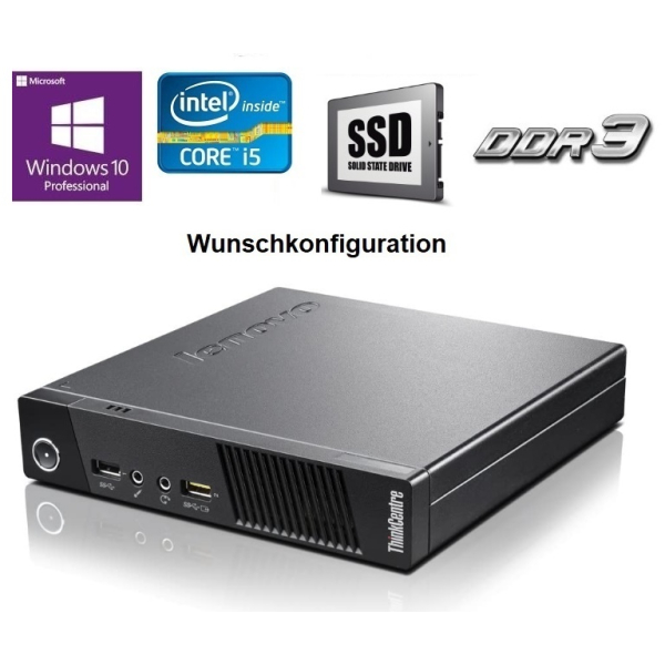 Lenovo Thinkcentre M72e tiny - Windows 10 Pro, CPU / RAM / HDD 