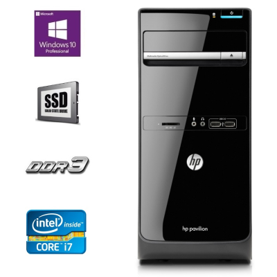 HP Pavilion p6 - Intel Core i7-3770 16GB DDR3, 256 GB SSD, DVD-RW, Windows 10 Pro