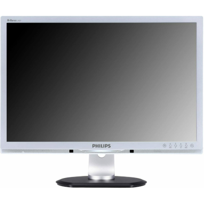 Philips 245P2ES, schwarz, 24", TFT-LCD, 1920 x 1200, 2. Wahl (kleine Bildfehler) Strom- + VGA-Kabel