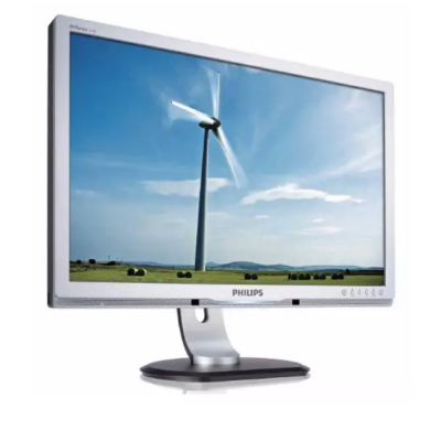 Philips 245P2ES, schwarz, 24", TFT-LCD, 1920 x 1200, 2. Wahl (kleine Bildfehler) Strom- + VGA-Kabel